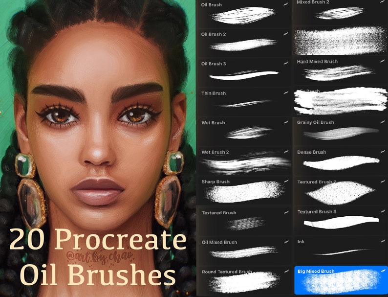 Procreate Oil Painting Brushes Etsy