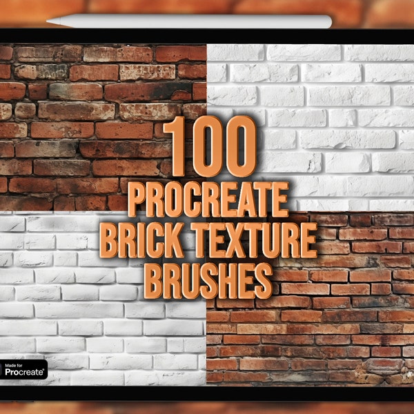 Brick Procreate texture brushes | Procreate brick brushes | Procreate brick texture brushes | Brick wall Procreate brushes
