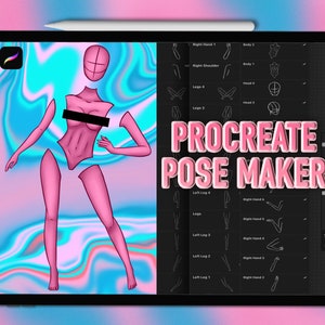 Procreate Pose Maker stamps | Procreate body pose stamps | Procreate body brushes | Procreate body stamps | Procreate pose stamps