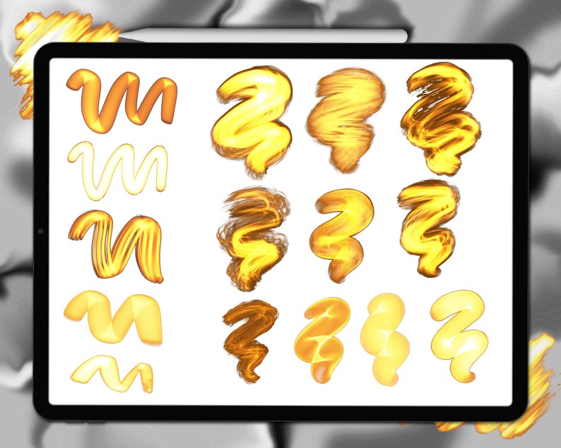 Procreate Liquid Metal Brushes Procreate Glitter Brushes Etsy