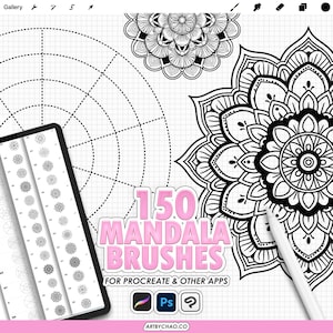 Creëer mandala-penselen – 100 stempels en 50 mandala-gidsen