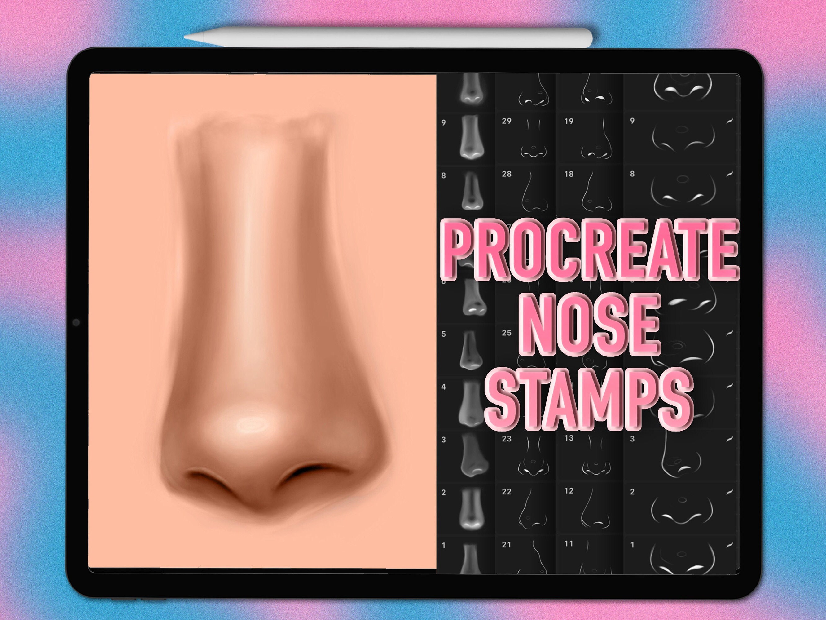 Procreate Nose Stamps Procreate Nose Brushes Nose Etsy