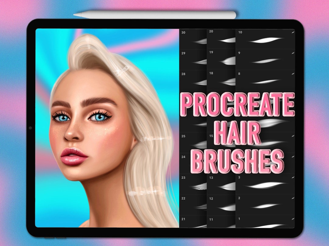 Procreate Hair Brushes Hair Procreate Brushes Procreate Etsy