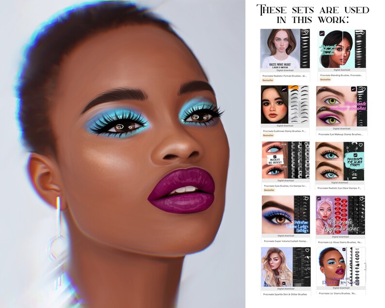 Procreate Realistic Lips Stamp Brushes Lips Brushes for Etsy