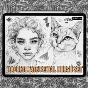 Pinceles de lápiz para bocetos de Procreate / Pinceles para bocetos de Procreate / Paquete de lápices definitivo para Procreate / Sombreado de Procreate / Dibujo de Procreate