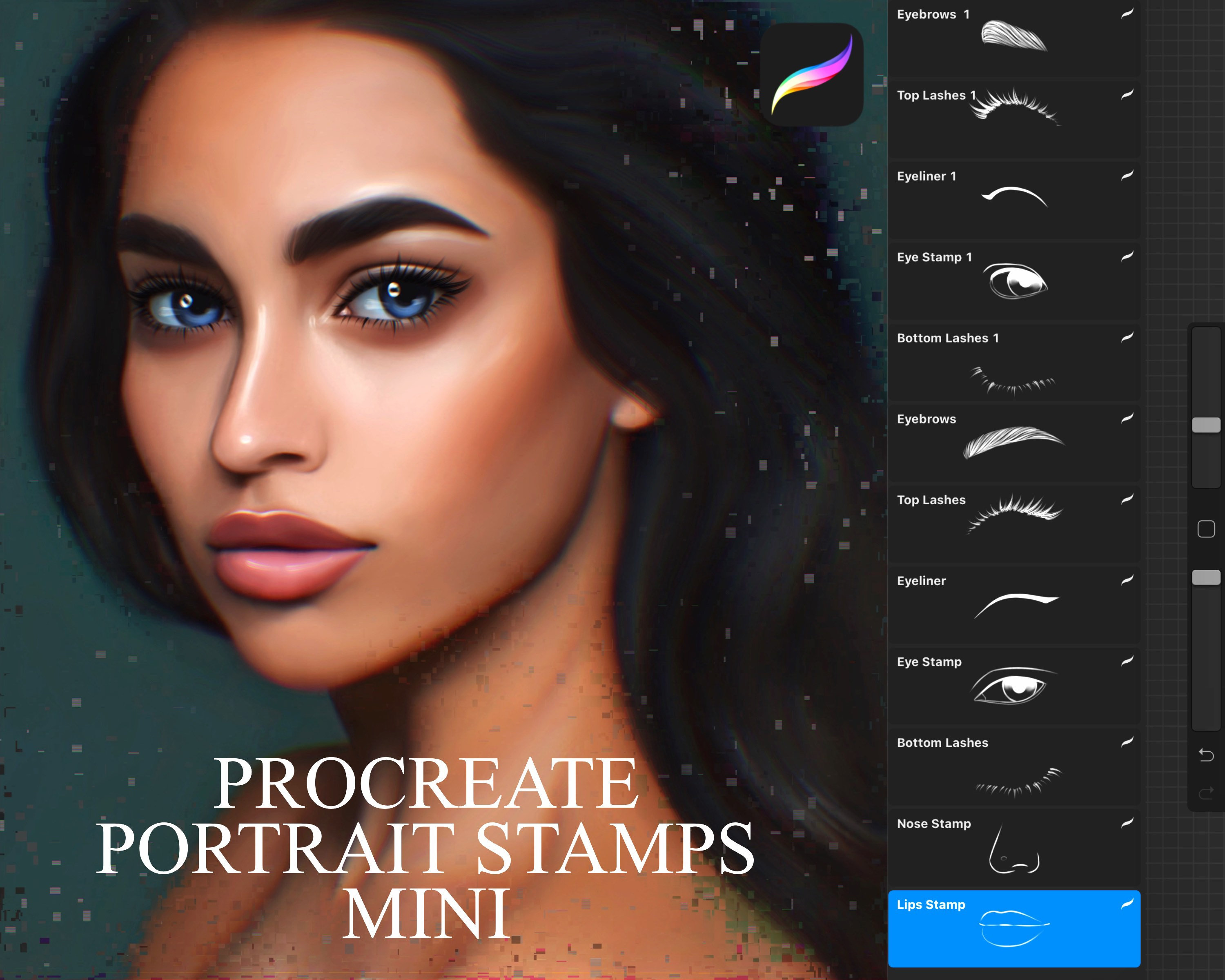 Procreate Realistic Portrait Small Brush Set. Procreate Etsy