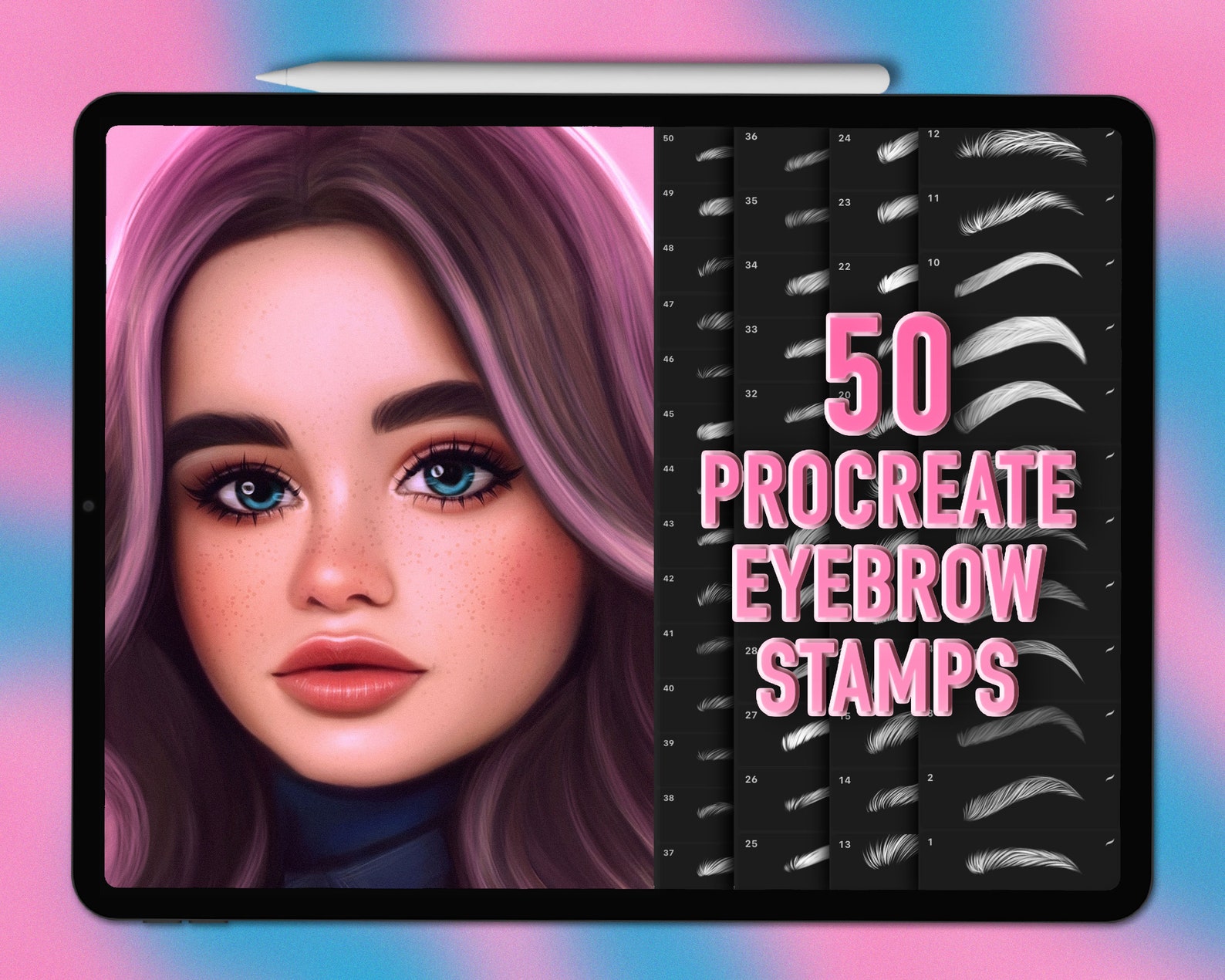Procreate Eyebrow Stamp Brushes Procreate Stamp Brushes Eyebrow