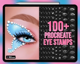 Carimbos para olhos Procreate. Carimbos para olhos Procreate. Olhos Procreate. Pincéis para olhos Procreate.