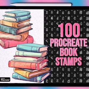 Książka Znaczki Procreate | Znaczki książkowe Procreate | Pędzle książkowe Procreate