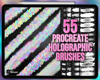 Procreate holographische Pinsel. Glitter Procreate Pinsel. Procreate Perlglanzbürsten