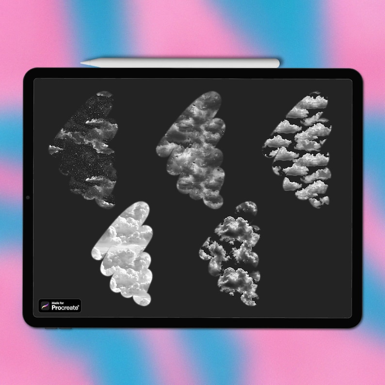 Cloud Procreate brushes | Cloud Procreate texture brushes | Procreate sky texture brushes | Procreate sky brushes | Procreate clouds brushes