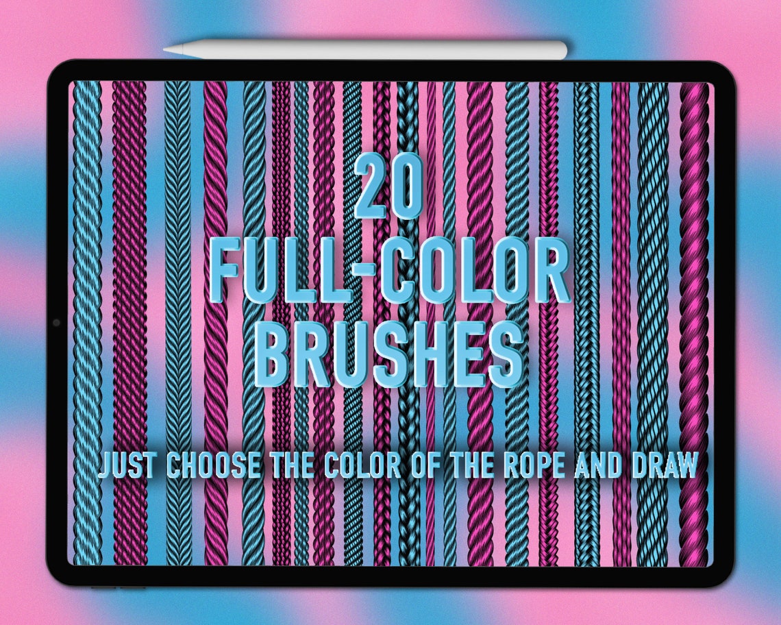 Procreate Rope Brushes Procreate Rope Brush Set Rope Etsy