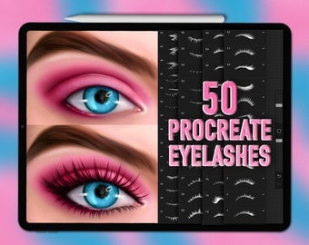 Procreate eyelash stamps | Procreate eyelash brushes | Eyelash Procreate stamp brushes | Procreate lashes | Procreate lash brushes