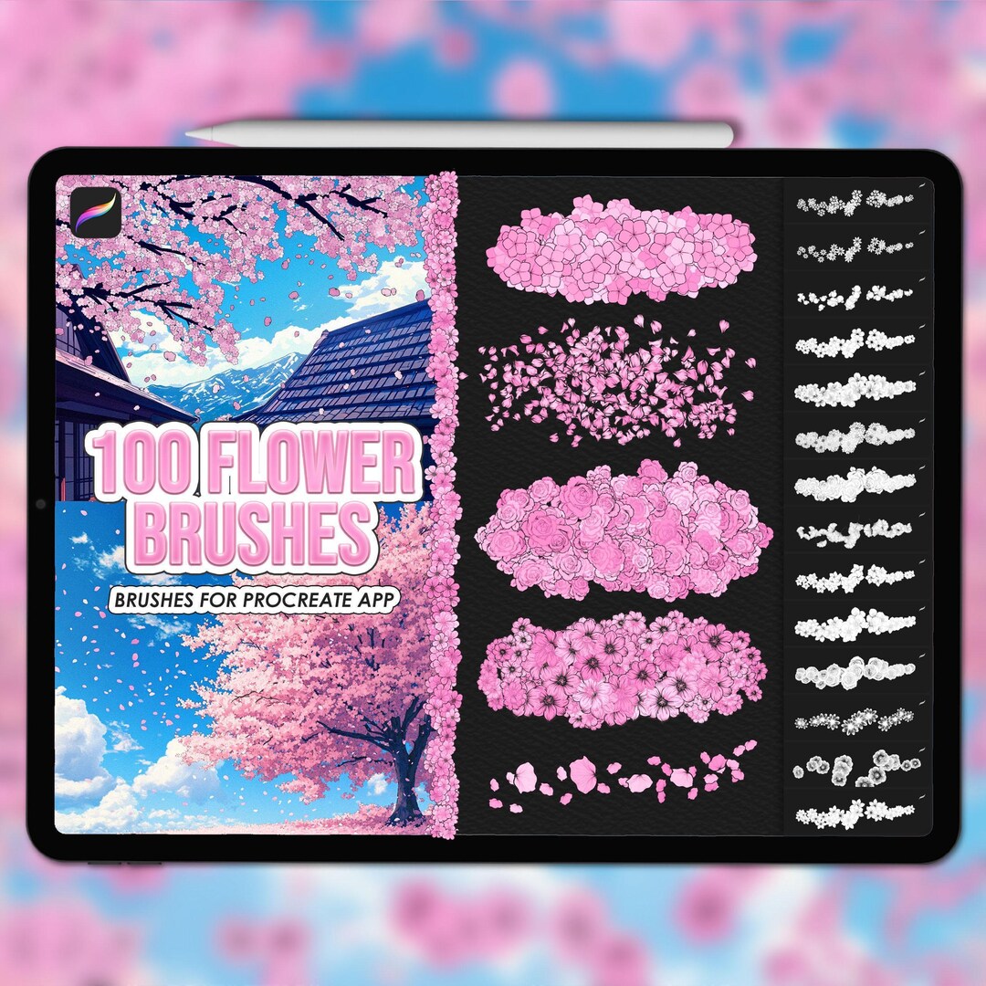 Flower Procreate Brushes. Nature Procreate Environment Brushes ...