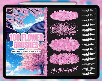 Flower Procreate brushes. Nature Procreate environment brushes. Procreate flower brushes. Procreate floral brushes. Procreate bloom
