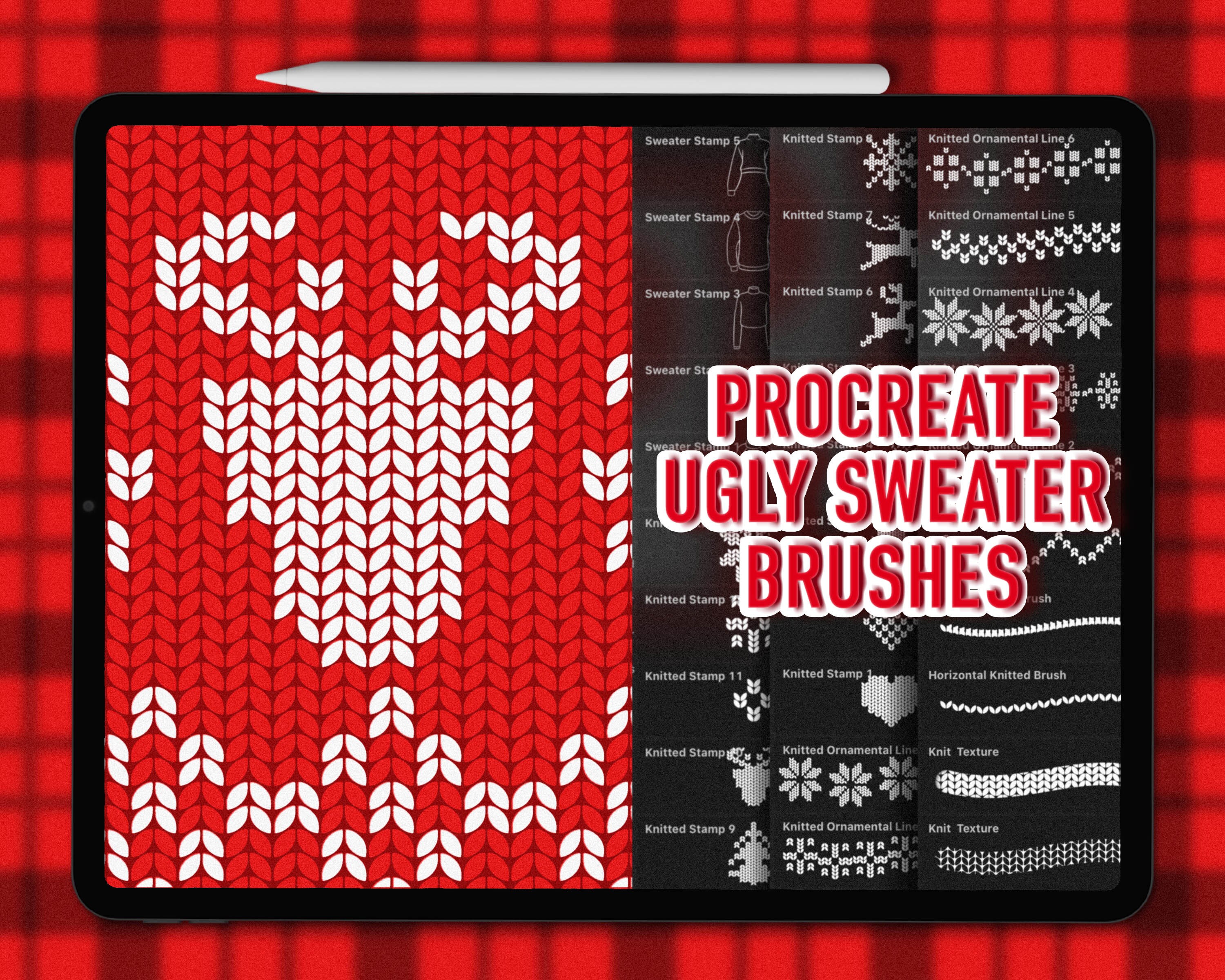Procreate Ugly Sweater Brushes Procreate Knitted Brushes Etsy