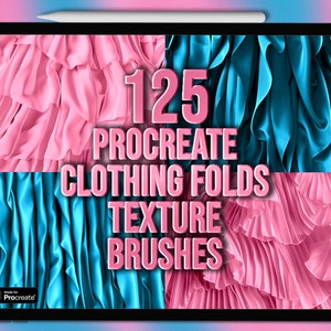 Clothing folds Procreate brushes | Fabric folds Procreate texture brushes | Procreate fabric texture brushes