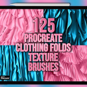 Clothing folds Procreate brushes | Fabric folds Procreate texture brushes | Procreate fabric texture brushes