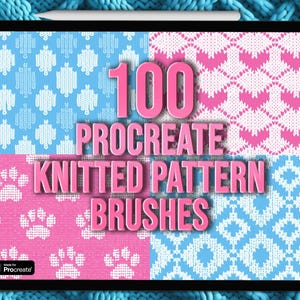 Gestrickte Procreate Pinsel. Procreate Pinsel für gestrickte Texturen. Strickmuster Procreate Pinseln. Knit Procreate Stoffbürsten