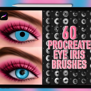 Procreate Augenstempel-Pinsel. Augen nachbilden. Iris Procreate Stempelbürsten. Procreate Augenpinsel. Schüler Procreate Pinsel