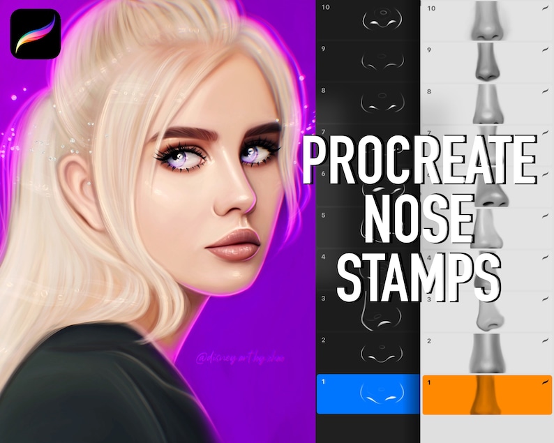 Procreate Realistic Nose Brushes Nose Stamps Etsy