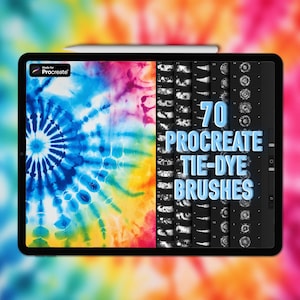 Tie-dye Procreate brushes. Procreate tie dye texture brushes. Procreate tie dye brushes. Procreate tie dye stamps