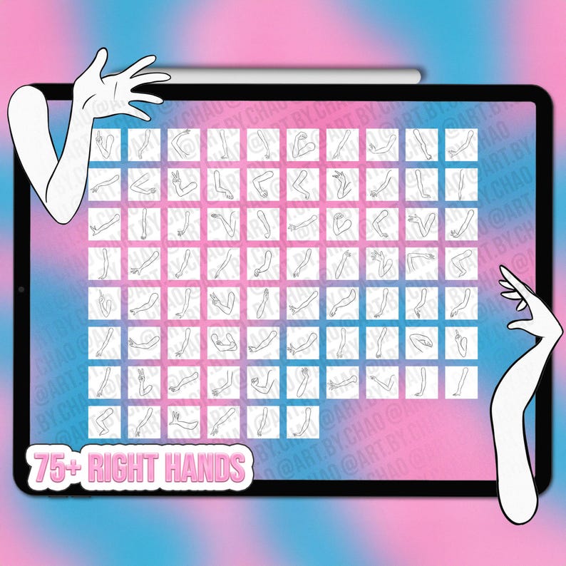 Cartoon Procreate pose maker stamps | Procreate cartoon pose stamps | Procreate cartoon character | Cartoon pose Photoshop brushes
