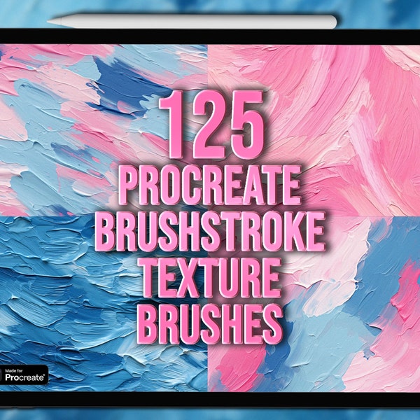 Procreate brushstroke texture brushes | Oil paint texture Procreate brushes | Procreate impasto brushes | Brushstroke Procreate brushes