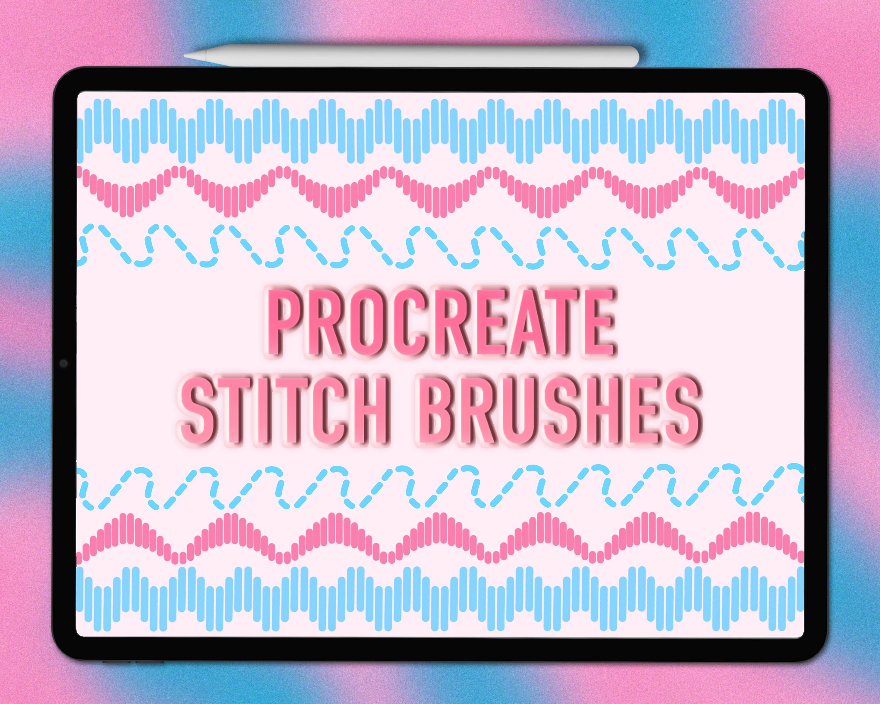Procreate Stitch Brushes Procreate Seam Brushes Clothing Etsy