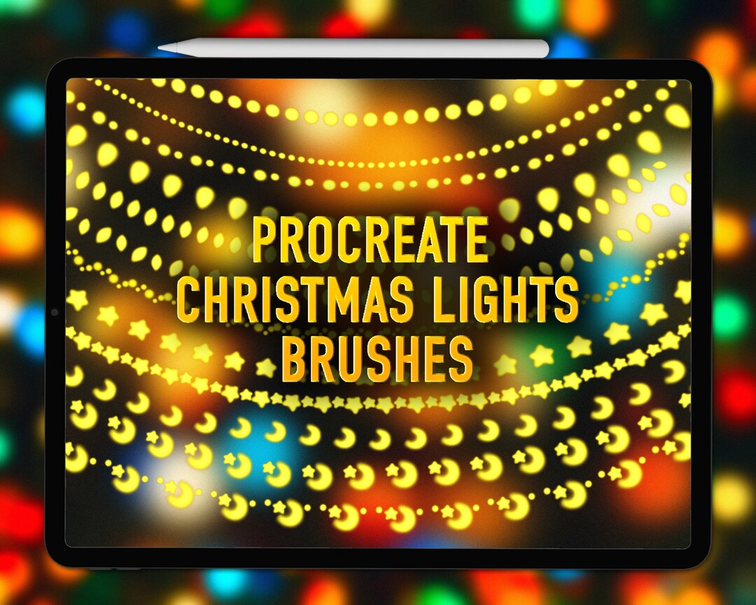 Procreate Christmas Lights Brushes Procreate Garland Brushes Procreate
