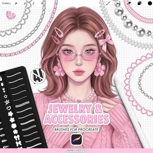 Procreate Jewelry & Accessories Brushes: Schmuckmit Ketten, Perlen, Diamanten, Charms
