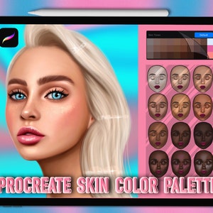 Skin Procreate color palette | Procreate skin tone color palette | Procreate skin swatches | Procreate portrait color palette