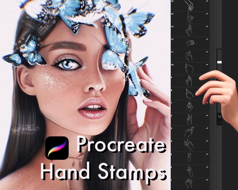 Procreate Realistic Hand Stamp Brushes Procreate Hands Etsy