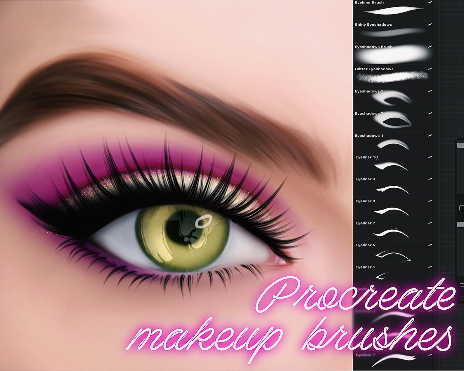 Procreate Eye Makeup Stamp Brushes Procreate Eye Brush Etsy