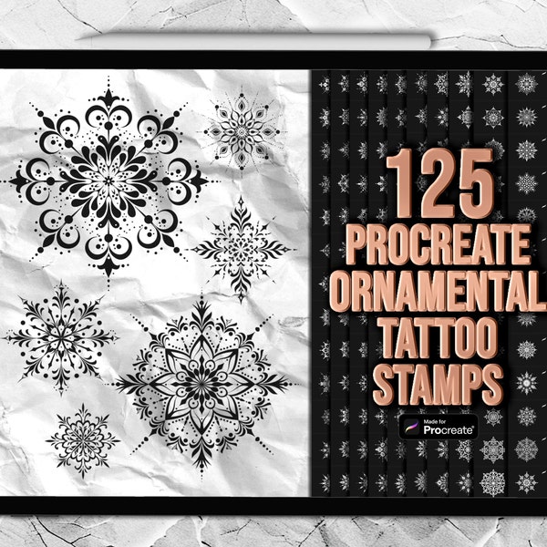 Ornamental Tattoo Procreate Stempel | Ornamental Procreate Tattoo Stempel | Ornament Stempel von Procreate