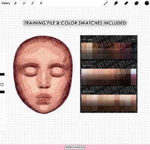 Procreate Blending Brushes – smudge, blender, shading face and hair bundle