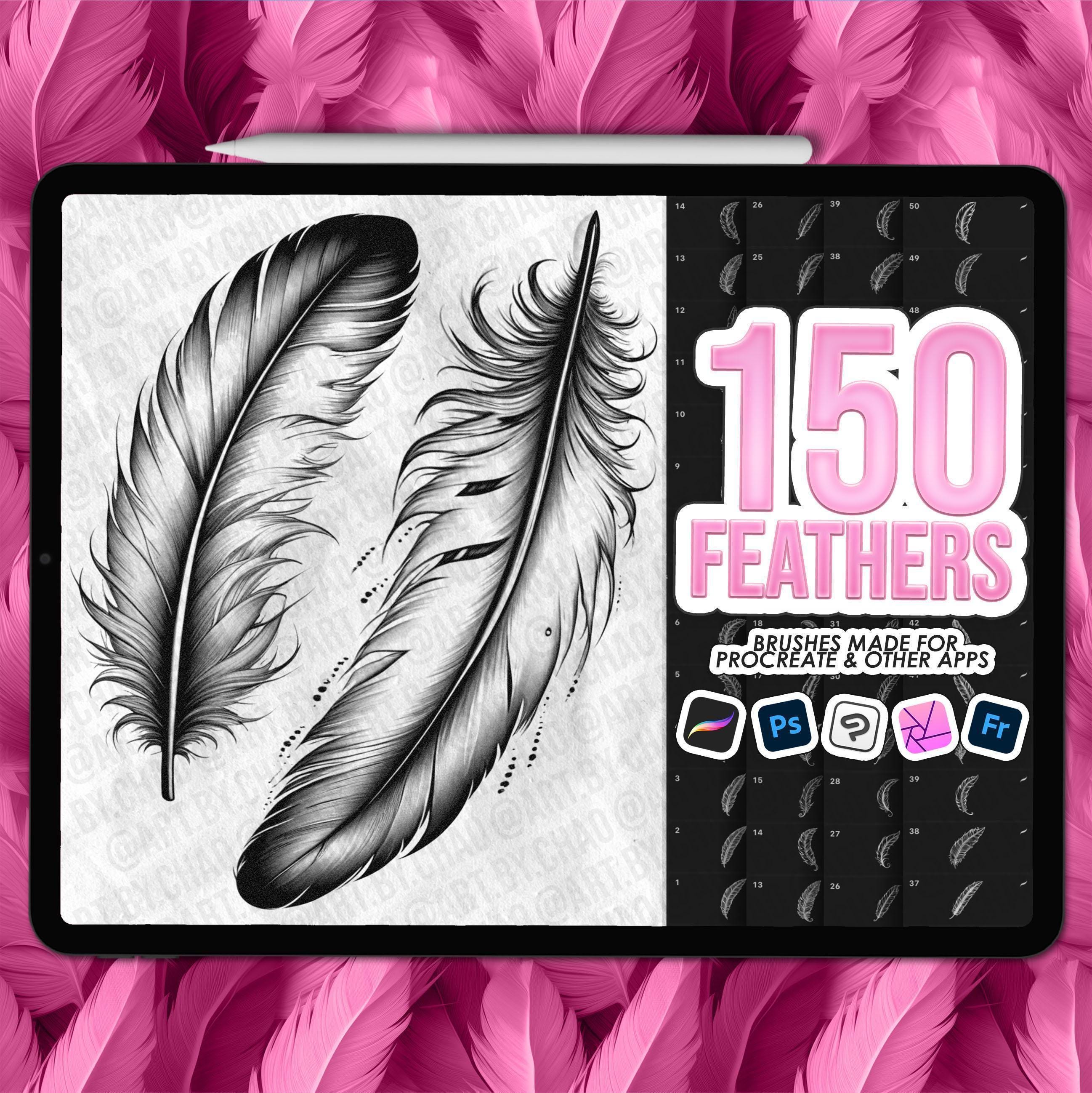 Tatouage plume - Etsy België, image size:2595x2596