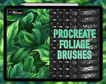 Pinceaux Procreate Feuillage | Brosses à plantes procréer | Brosses à texture d'arbre Procreate | Procréer des brosses de branches | Procréer des feuilles