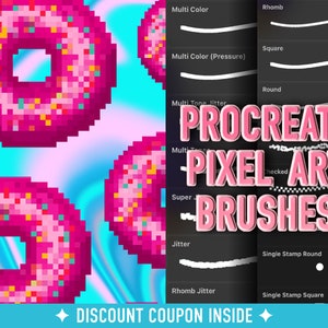 Procreate Pixel Art brushes. Pixel Art Procreate brushes. Pixel Art Procreate stamps. Pixel Art Procreate stamp brushes