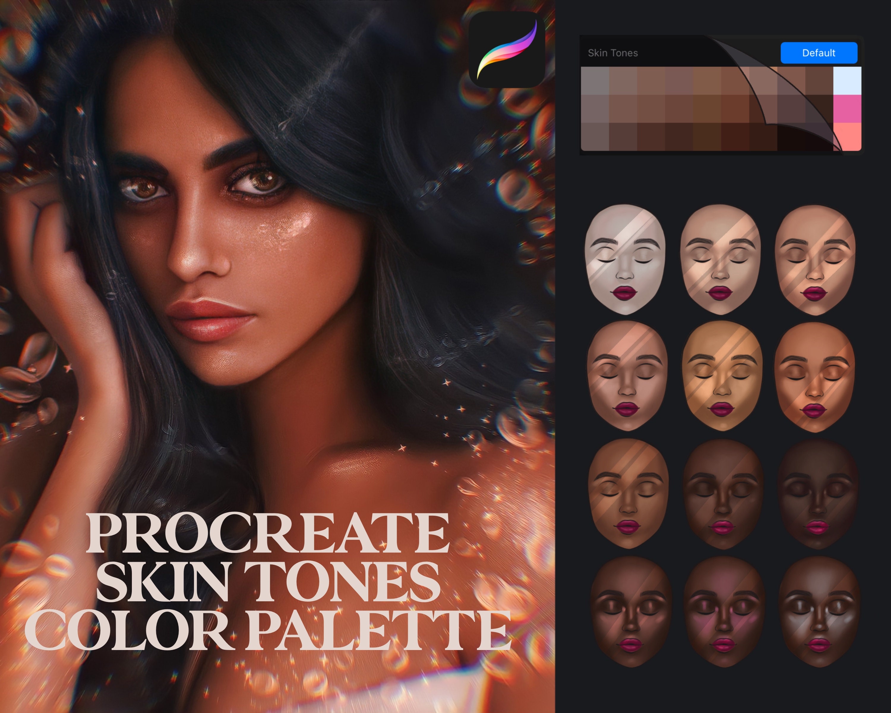 skin tone procreate palette skin tone procreate palette