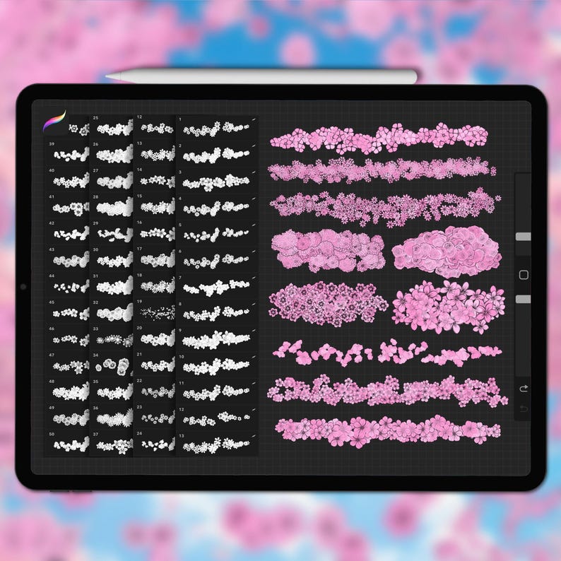 Flower Procreate Brushes. Nature Procreate Environment Brushes ...