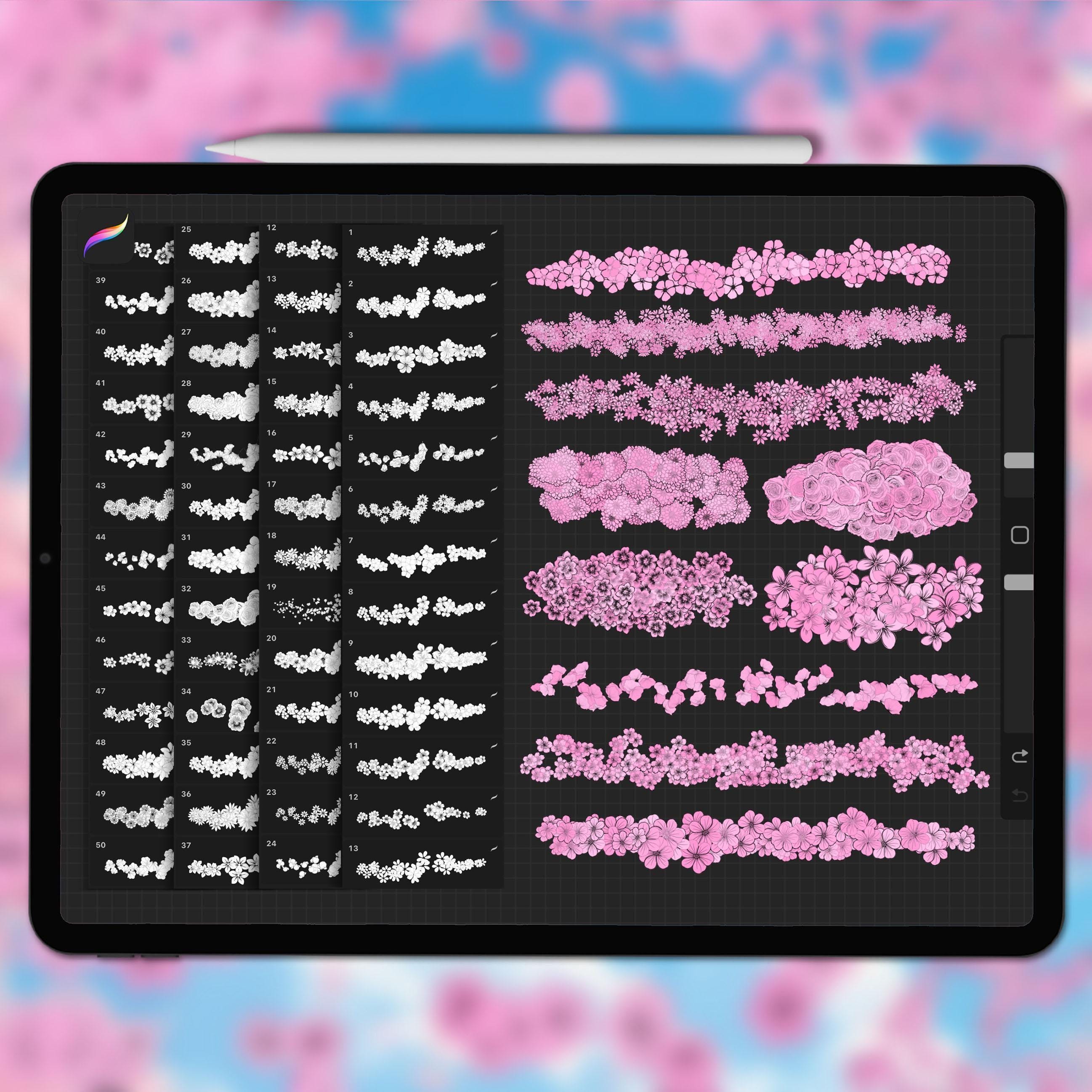 Flower Procreate Brushes. Nature Procreate Environment Brushes ...