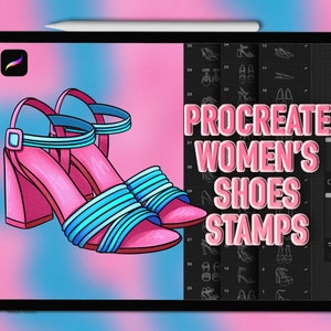 Procreate shoes stamps. Procreate clothing brushes. Procreate women&#39;s shoes stamp brushes. Procreate footwear stamps. Procreate heels