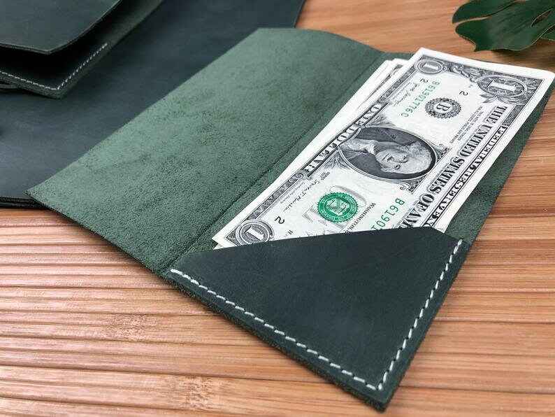 Handmade Leather Check Presenter Check Holder Bill Holder Etsy