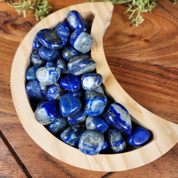 Lapis Lazuli Tumbles - Polished Lapis Lazuli Stone - Bright Blue Lapis Crystal - Tumbled Stone -  Protection - Stress Release - Healing