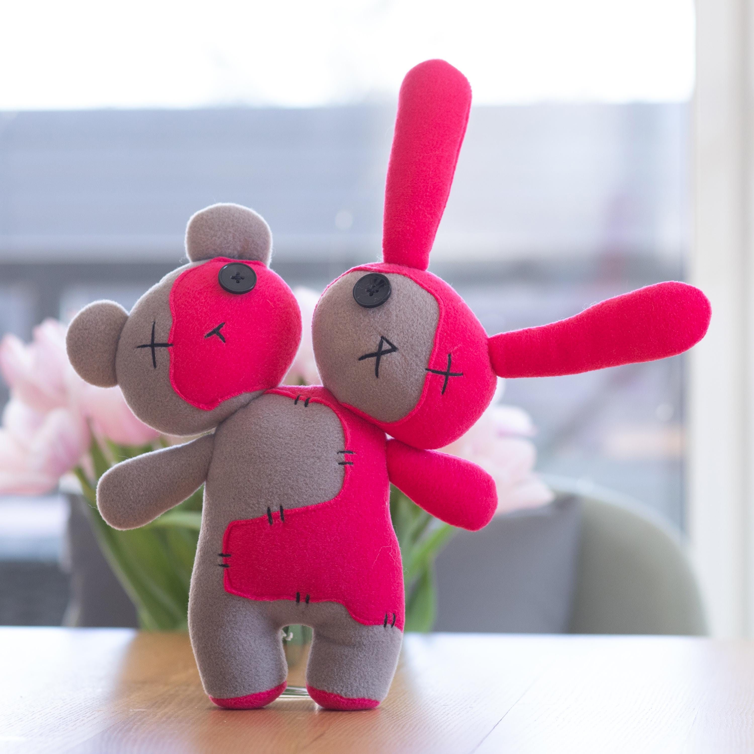 Stitched Match — Two-headed Bunny & Bear Plush | Strange Cute Handmade ...