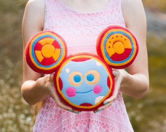 Toodles plush, Toodles pillow, handmade stuffed animal, 11.8 in wide, made to order