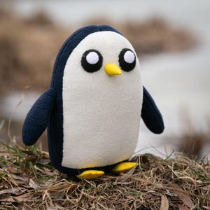 Gunter Plushie, Penguin Gunter, Adventure Time Inspired, Handmade