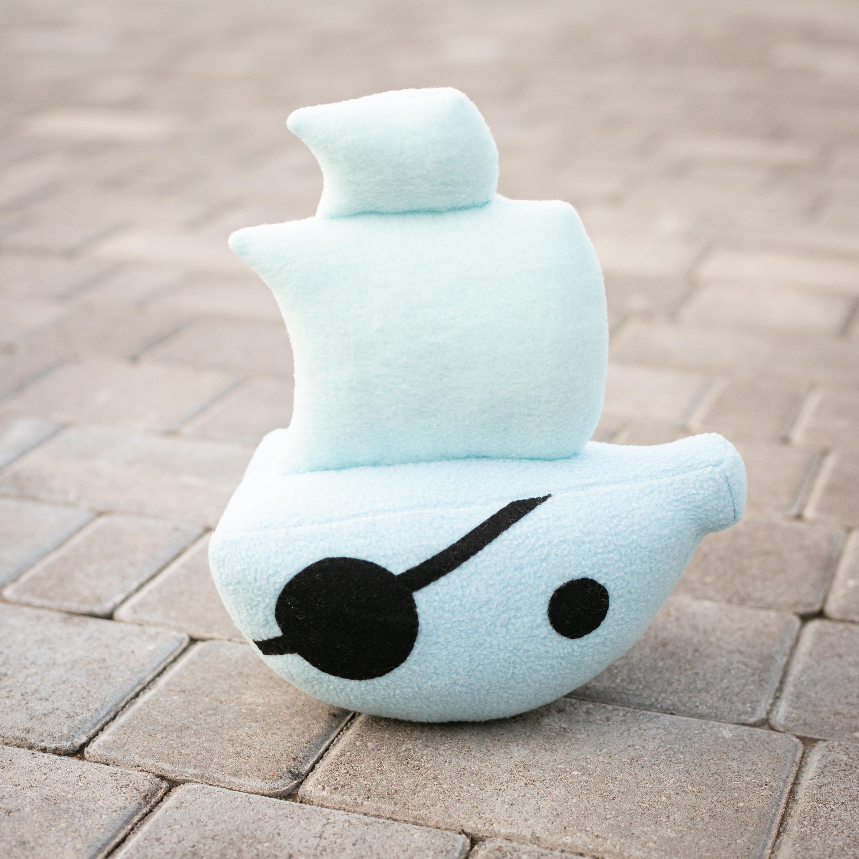 The Boat Plushie, Just Shapes & Beats Inspired, Blue Ship Plush