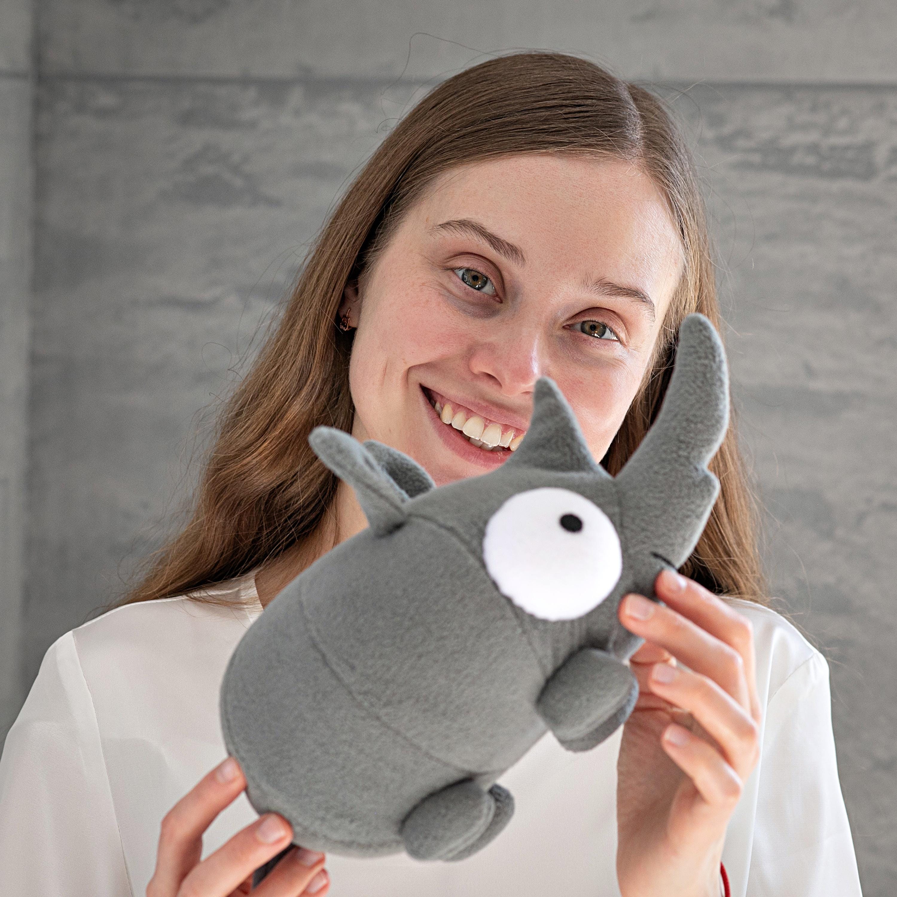 Ximi Rhinoplush Rhino Plush – Handmade Earthy Safari Animal Stuffed Toy, Unique Horned ...